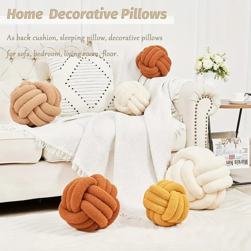 Coussin Boule à Nœud Fait Main