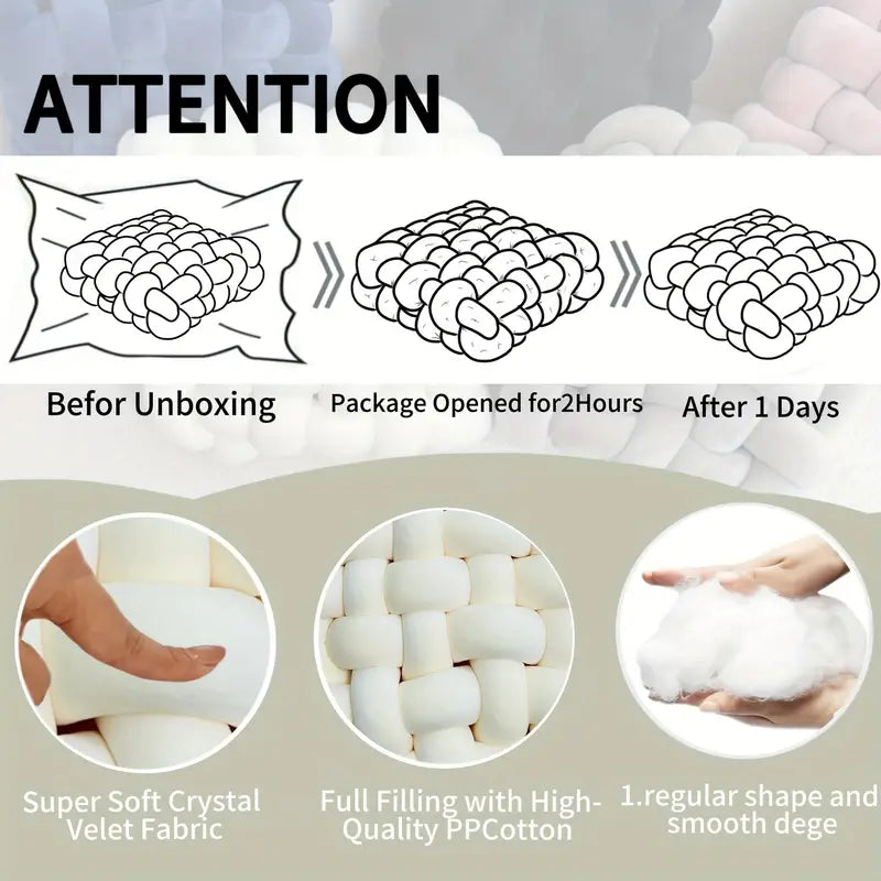 2 Pièces Noeud Coussin Doux