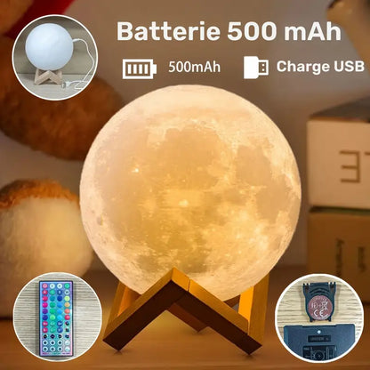 Lampe Lune Télécommande Intelligente