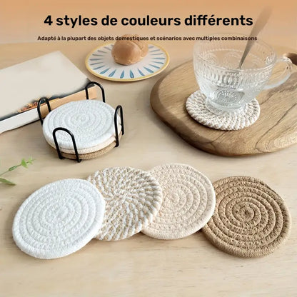 8 sets de dessous de verre absorbants