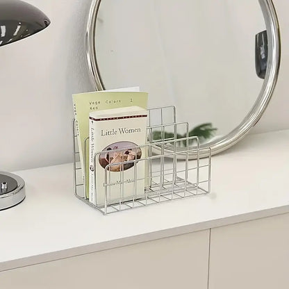 Étagère en métal moderne avec panier de rangement à 3 sections