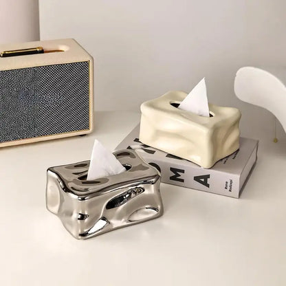 Ensemble de boîte à mouchoirs en céramique élégante